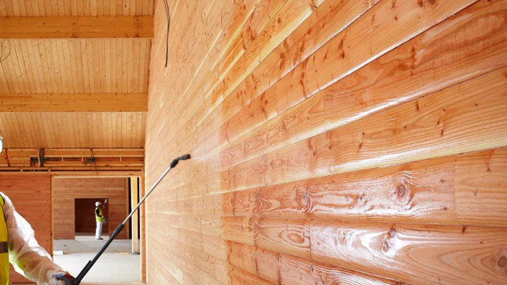 Wood fire coating and flame retardant spray applied to lumber and structural wood in Las Vegas commercial and residential projects